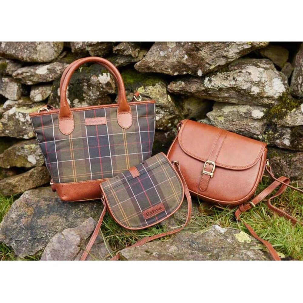 Katrine Tartan Leather Ladies Tote Bag MSRP $260 British Elegance - Picture 5 of 12